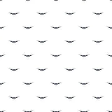 Drone quadcopter seamless pattern background for technology Illustrazione stock