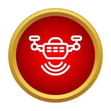 Drone quadcopter signal icon displaying wireless technology Stock Illustration