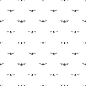 Drone quadcopter silhouette seamless pattern background Stock Illustration