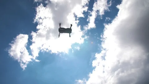 Drone quadcopter in the sky Stock Footage 93709211