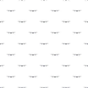 Drone quadcopter technology flying seamless pattern background イラスト素材