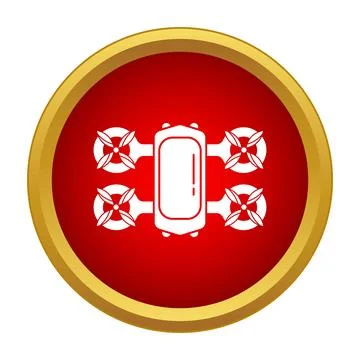 Drone quadcopter technology icon button or symbol 스톡 일러스트