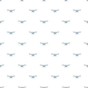 Drone quadcopter technology repeat seamless pattern wallpaper Stock Illustration