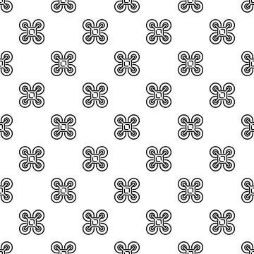 Drone quadcopter technology seamless pattern design background イラスト素材