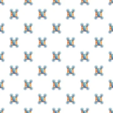 Drone quadcopter technology seamless pattern on white background 库存插图