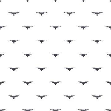 Drone quadcopter technology seamless repeating pattern design 库存插图