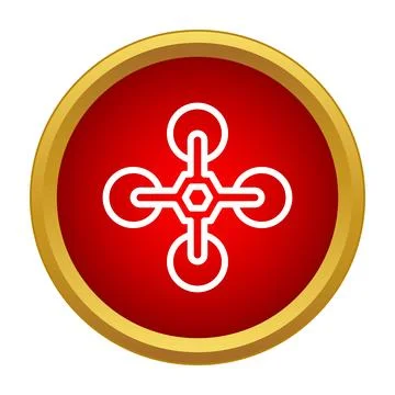 Drone quadcopter technology symbol button vector illustration Stock Illustration