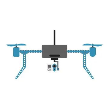 Drone quadcopter vector isolated Illustrazione stock