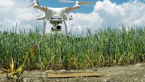 Drone quadrocopter with camera Stock Footage 72093354