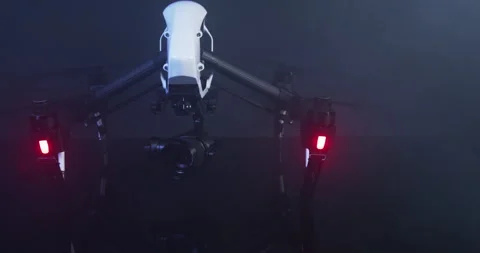 Drone Quadrocopter With Camera At Studio Stock Footage 243462186