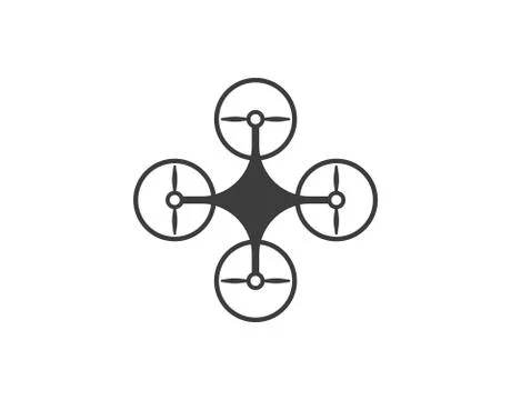 Drone, quadrocopter icon. Vector illustration, flat design. Stock Illustration