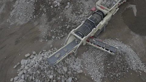 Drone, Quarry Machines / Tremelling Machine Stock Footage 169247434