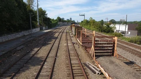 Drone Railroad Tracks Video stock 94783949