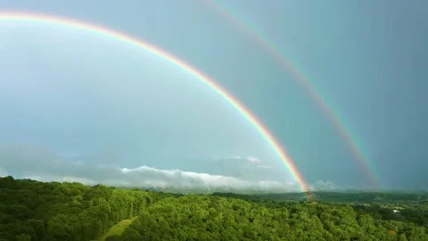 Drone Rainbow Stock Footage