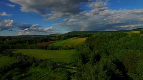 Drone Rainbow Stock Footage 295156206