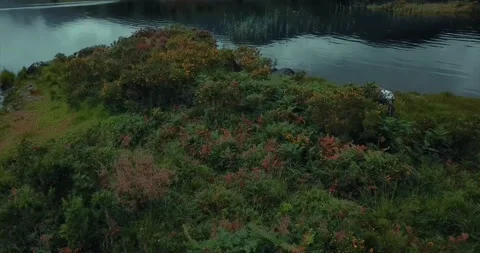 DRONE THAT RAISES THE CAMERA, THAT PERMIT TO DISCOVER THE BEAUTY OF IRISH Stock Footage 132688604