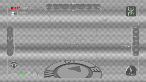 Drone Record Screen with Alpha LOOP Video stock 248080475