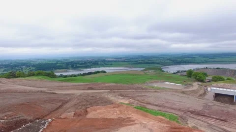 Drone Recording of an active Quarry, Daytime, 4K/25F Stock Footage 172071085