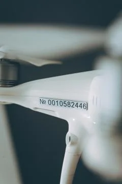 Drone registration number Stock Photos