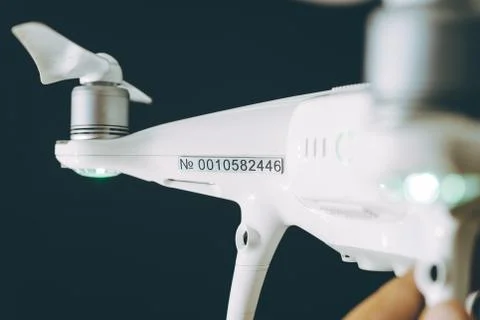 Drone registration number Stock Photos