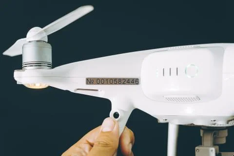 Drone registration number Stock Photos