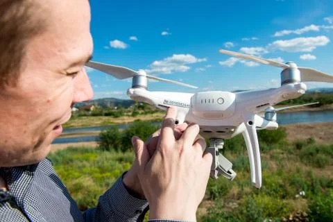 Drone registration number Stock Photos