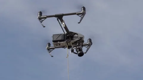 Drone Releasing a string Stock Footage 153946238