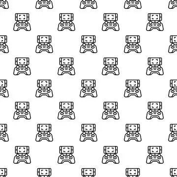 Drone remote control and phone seamless pattern Stock Illustration