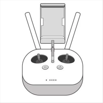 Drone remote control handheld screen Stock Illustration