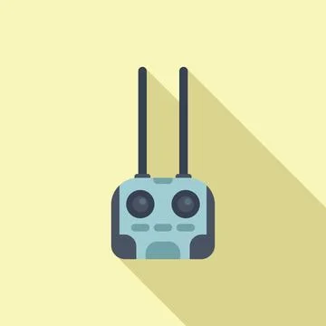 Drone remote control icon flat vector. Smart digital 库存插图