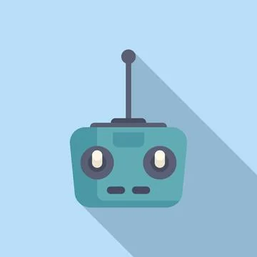 Drone remote control icon flat vector. Creative air operator Stock Illustration