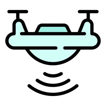 Drone remote control icon vector flat Stock Illustration