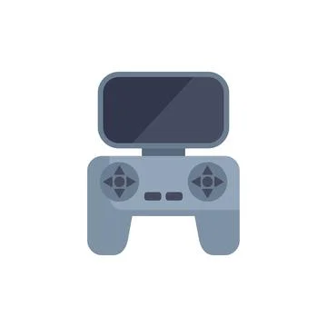 Drone remote control showing blank screen for live video feed Stock Illustration