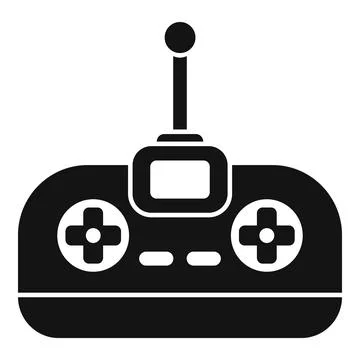 Drone remote controller with antenna for controlling flight Stock Illustration