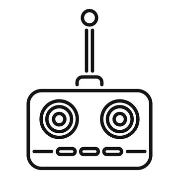 Drone remote controller with antenna for controlling the flight Stock Illustration