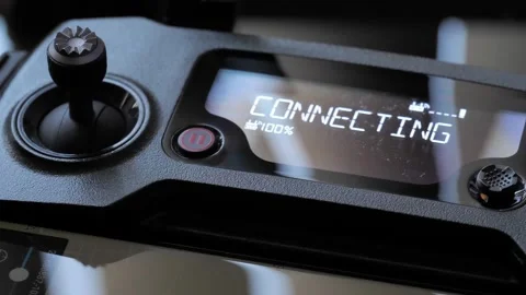 Drone remote controller connecting screen Stock Footage 339592160