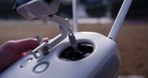 Drone remote controller slowmotion Stock Footage 71350660