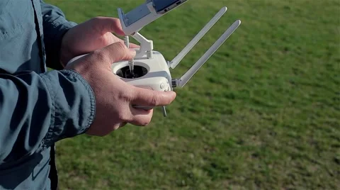 Drone Remote Controlling Stock Footage 60658116