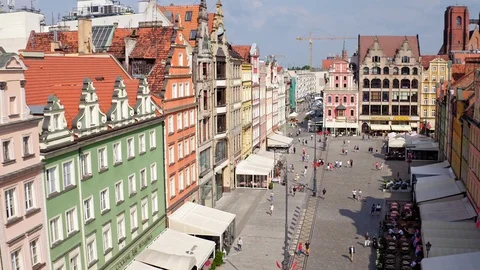 The drone rises above the Old Town square. Stock Footage 108377397