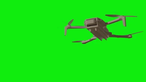 The drone rises up, hovering and flies out of the frame on a green background Stock Footage 231994211
