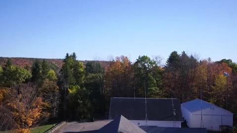 Drone Rises Over Leyden, MA Stock Footage 329242179