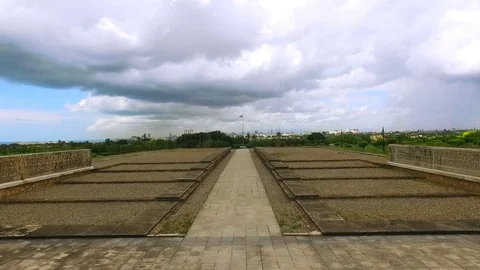 Drone rises slowly over an area Stock Footage 71359354