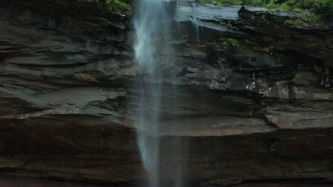 Drone Rises Through Kaaterskill Falls Cascade, Catskills New York 4K Stock-Footage 140762644