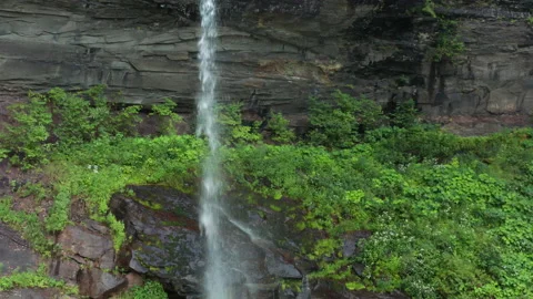 Drone Rises Through Kaaterskill Falls Cascade, Catskill Mountains, New York 4K Stock-Footage 140766367