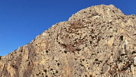Drone Rising Along Monte Monaco Mountain at San Vito Lo Capo, Sicily Stock Footage 317355320