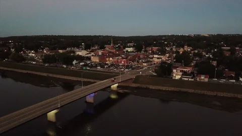 Drone River / Bridge / City Stock Footage 97240969