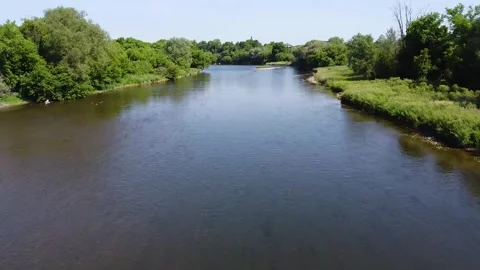 Drone River Dolly Stock Footage 139786132