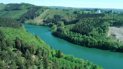 Drone river Stock Footage 89615051