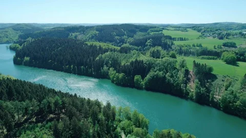Drone river Stock Footage