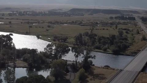 Drone River Passover Stock Footage 92428955
